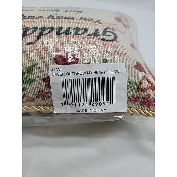 Embroidered Floral Heart Granddaughter Accent Lumbar Toss Throw Pillow 8"x12" - Picture 10 of 15